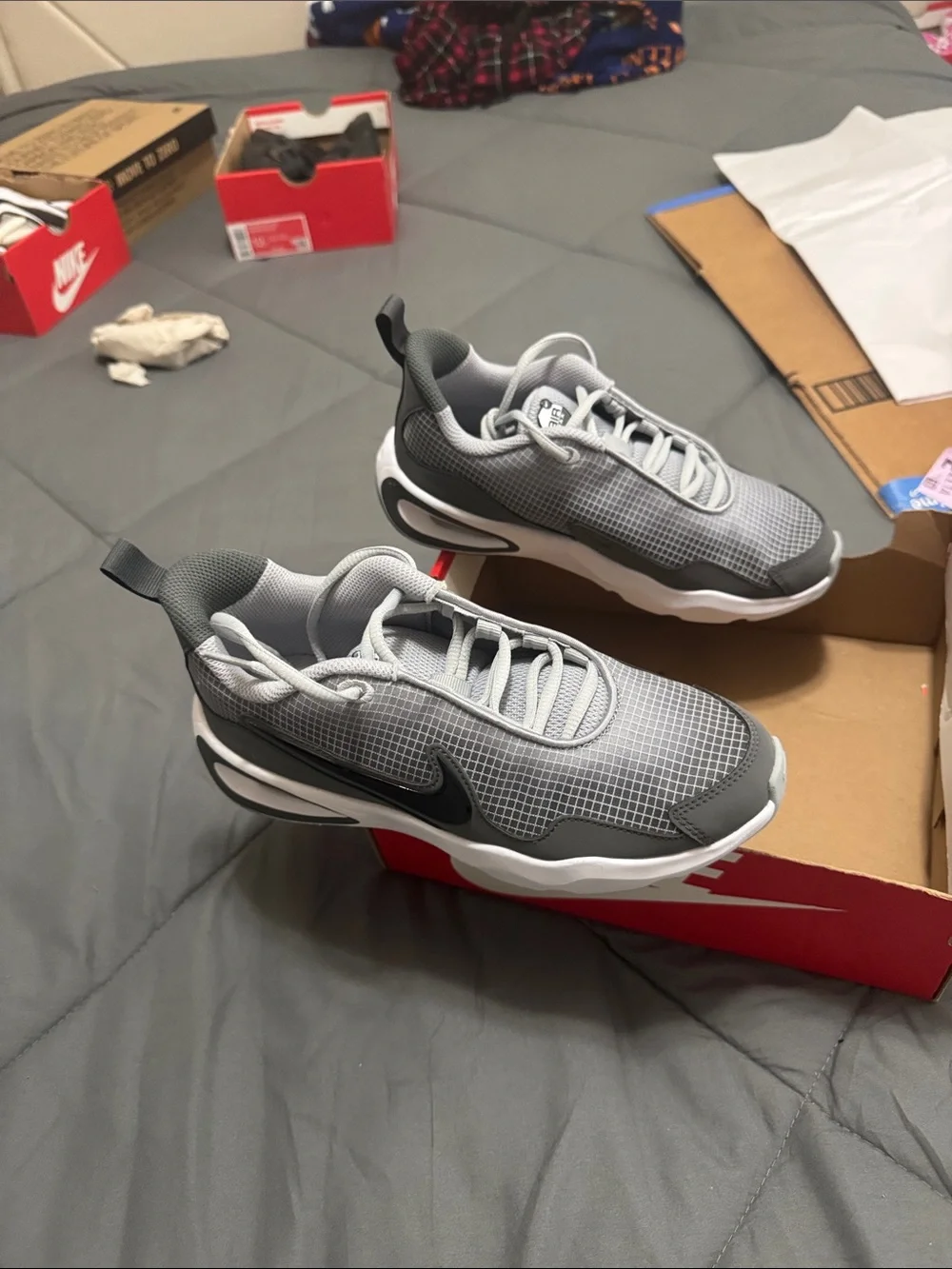 Kids Air Max Nova Gray Athletic Sneakers - Lightweight Comfort